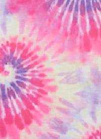 Little Girls Smiley Sequin Tie Dye Nightgown with Scrunchie