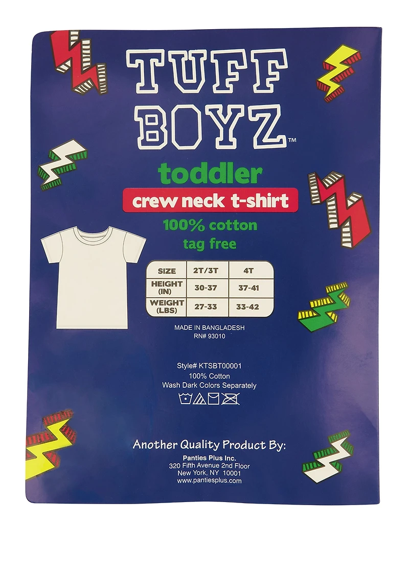Toddler Boys Crew Neck T Shirt 3 Pack, White, Size 4T