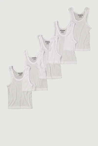 Toddler Boys Rib Knit Tank Tops 5 Pack