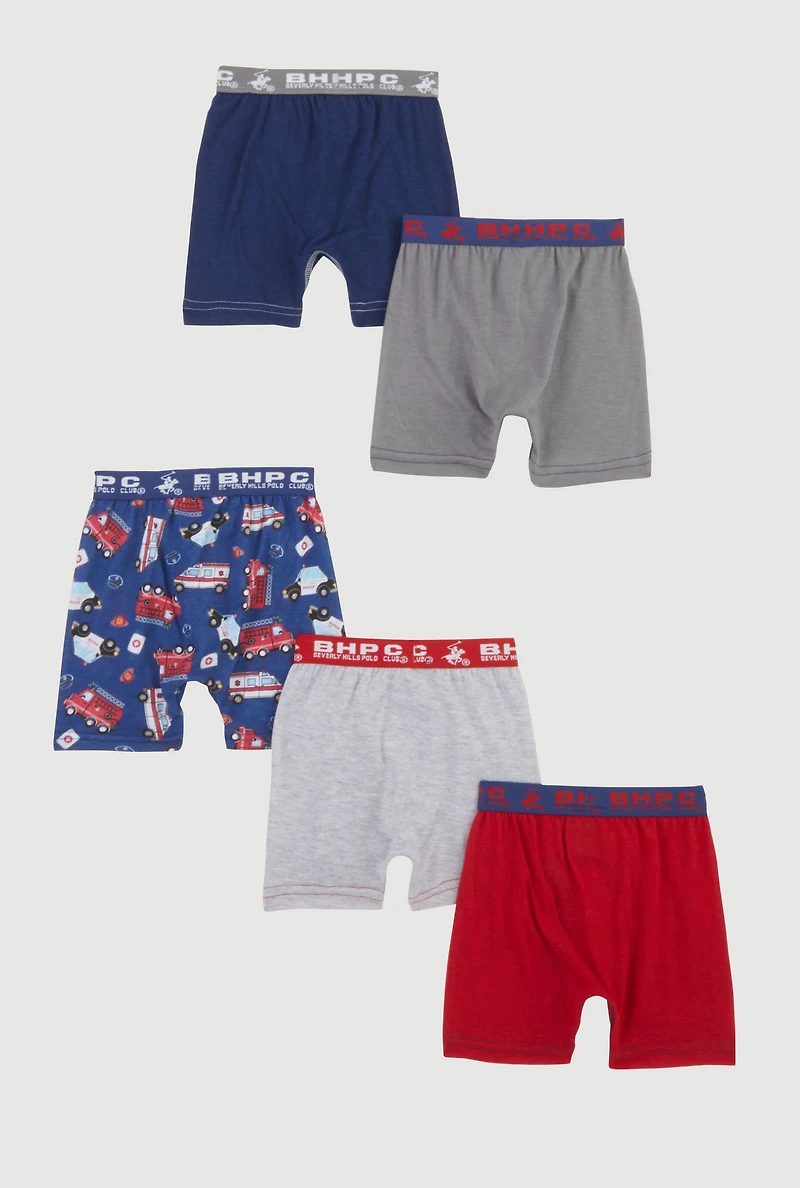 Toddler Boys Rescue Squad Boxer Briefs 5 Pack, Multi, Size 2T-3T