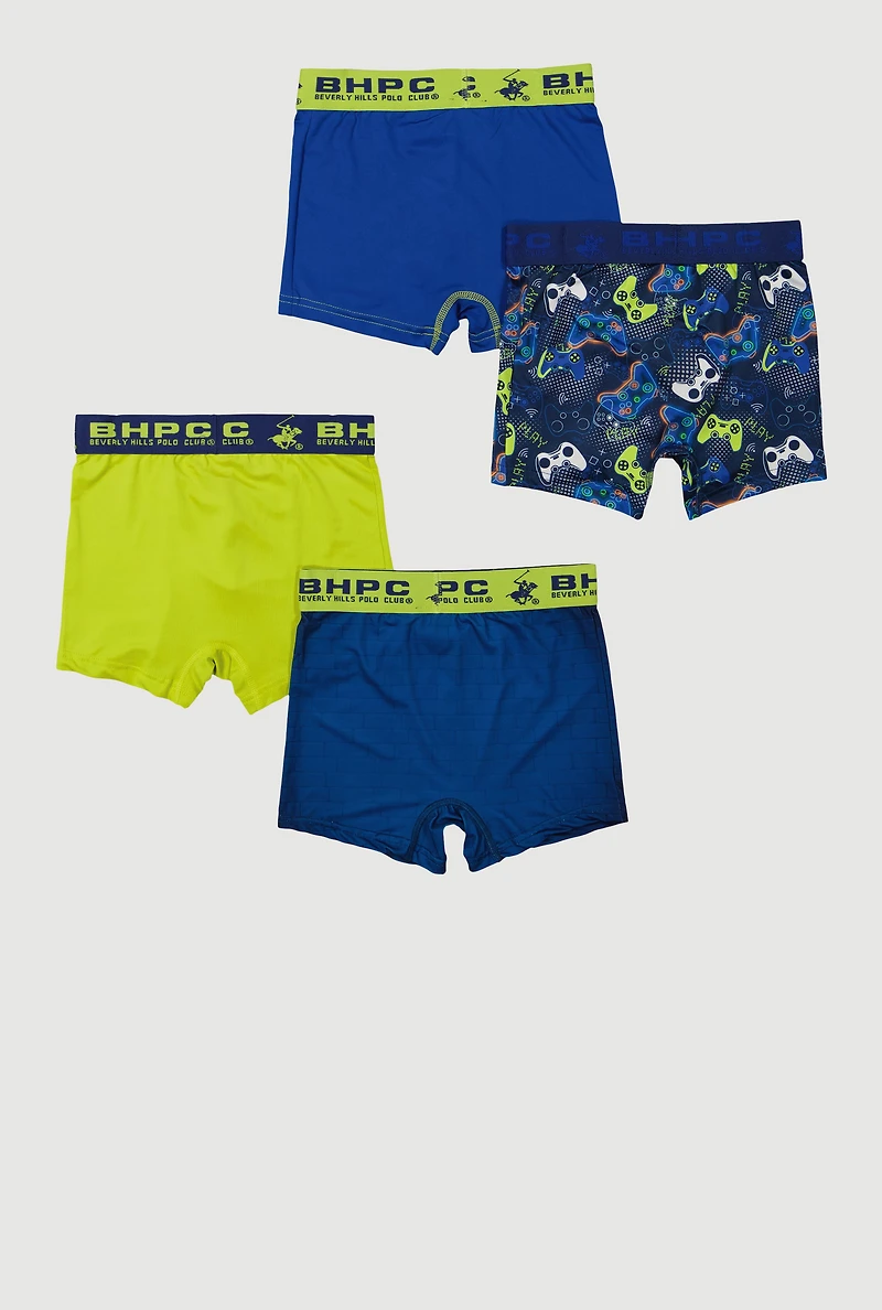 Boys Video Game Graphic Boxer Briefs 4 Pack