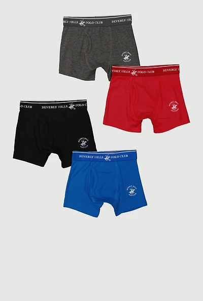 Boys Beverly Hills Polo Club Boxer Briefs 4 Pack, Multi,