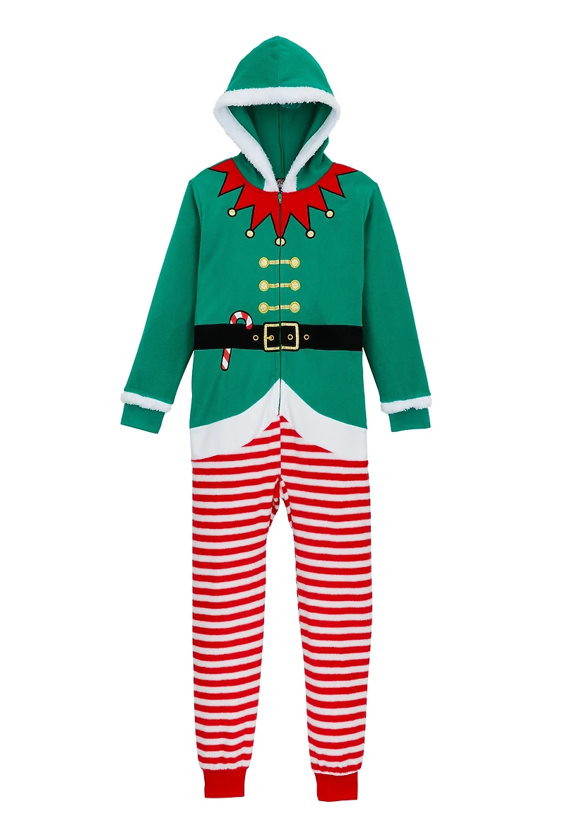 Boys Matching Elf Onesie Family Pajamas, Multi, Size 4-5