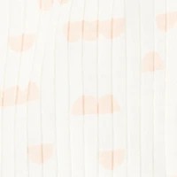 Baby Girls 0-9M Ribbed Knit Beautiful Graphic Hooded Jumpsuit