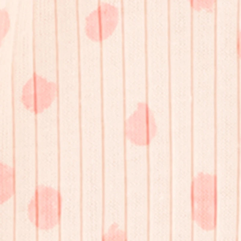 Baby Girls 0-9M Floral Graphic Polka Dot Print Hooded Jumpsuit