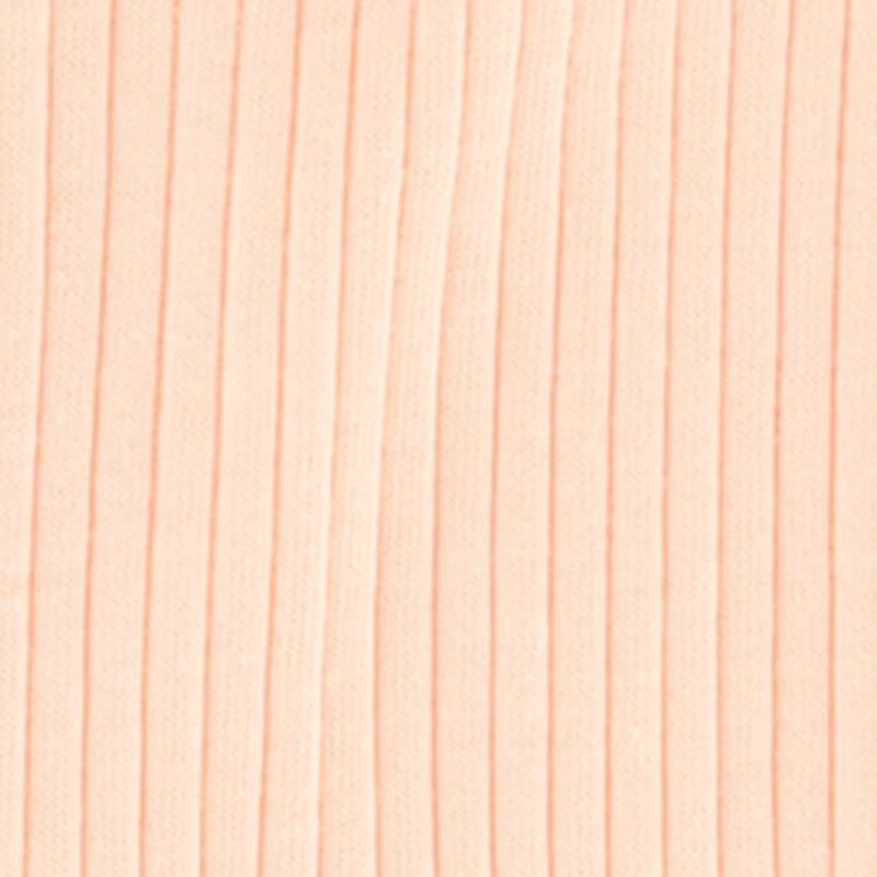 Baby Girls 0-9M Rib Knit Floral Trim Jumpsuit with Headband