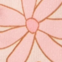 Baby Girls 0-9M Daisy Print Zip Front Footed Jumpsuit