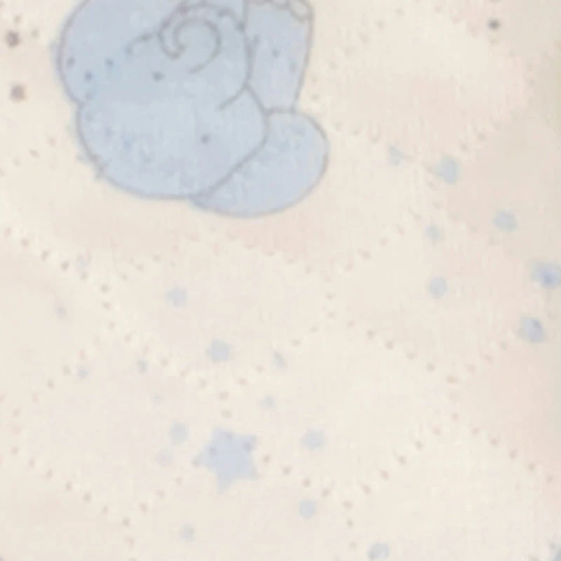 Baby Boys 0-9M Elephant Patterned Quilted Footed Jumpsuit