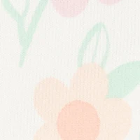 Baby Girls 0-9M Soft Knit Floral Print Footed Jumpsuit