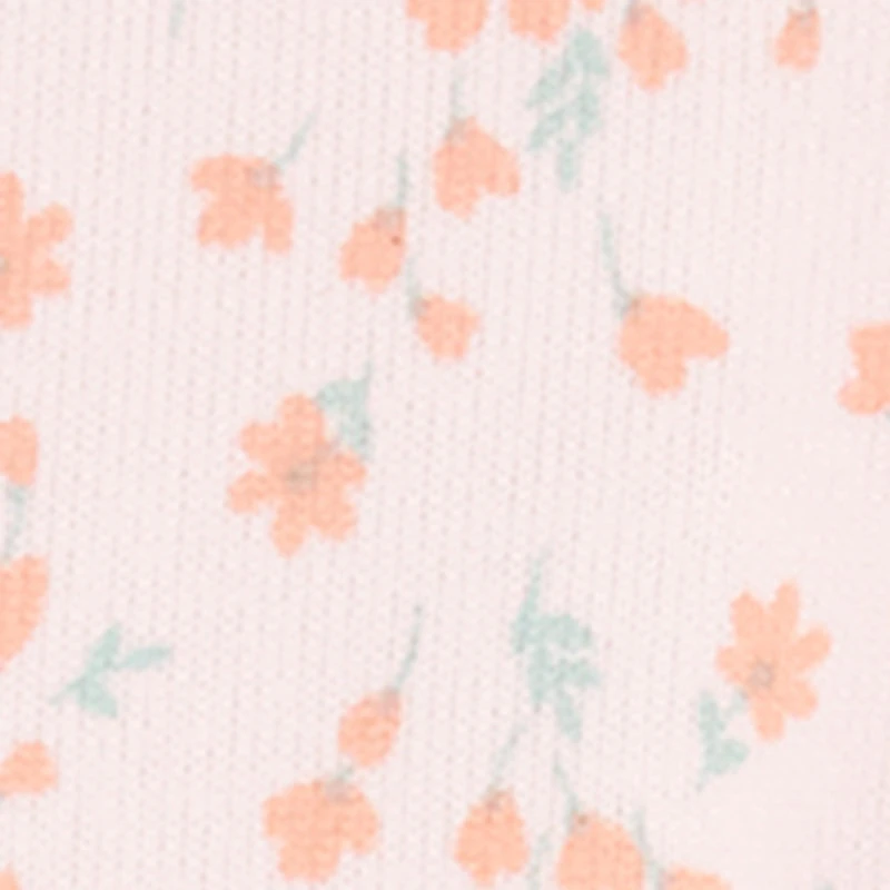 Baby Girls 0-9M Ditsy Floral Pattered Footed Jumpsuit