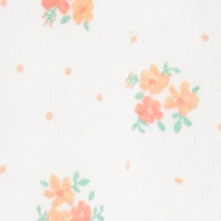 Baby Girls 0-9M Soft Knit Floral Print Footed Jumpsuit