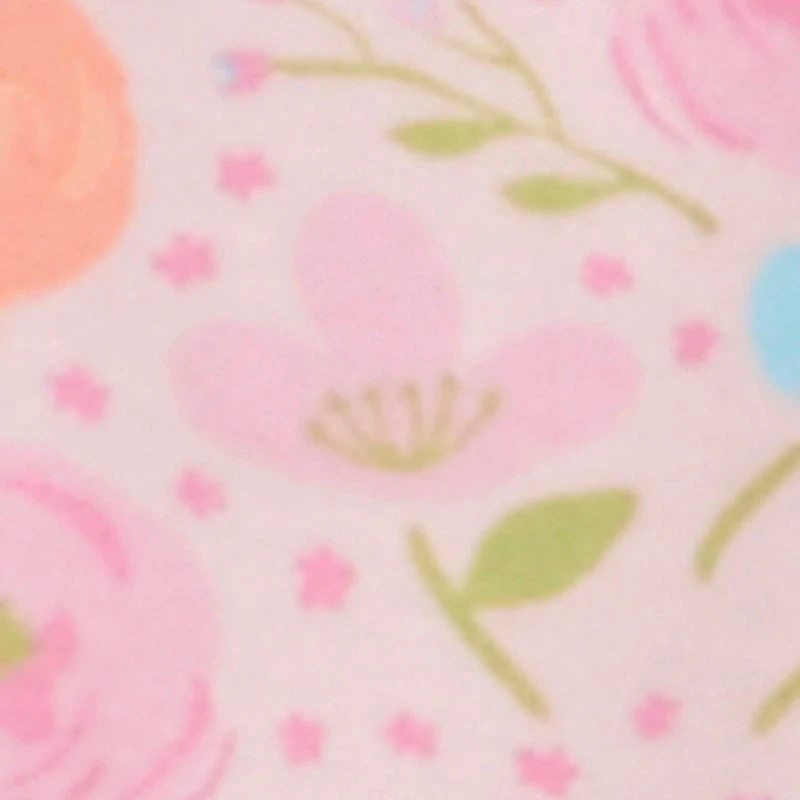 Baby Girls 0-9M 3D Flower Carnation Print Footed Onesie