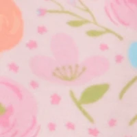 Baby Girls 0-9M 3D Flower Carnation Print Footed Onesie