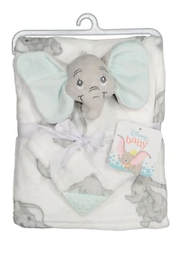 Baby Dumbo Plush Blanket and Teething Lovey