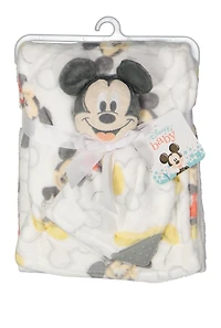 Baby Boys Mickey Mouse Plush Blanket and Teething Lovey