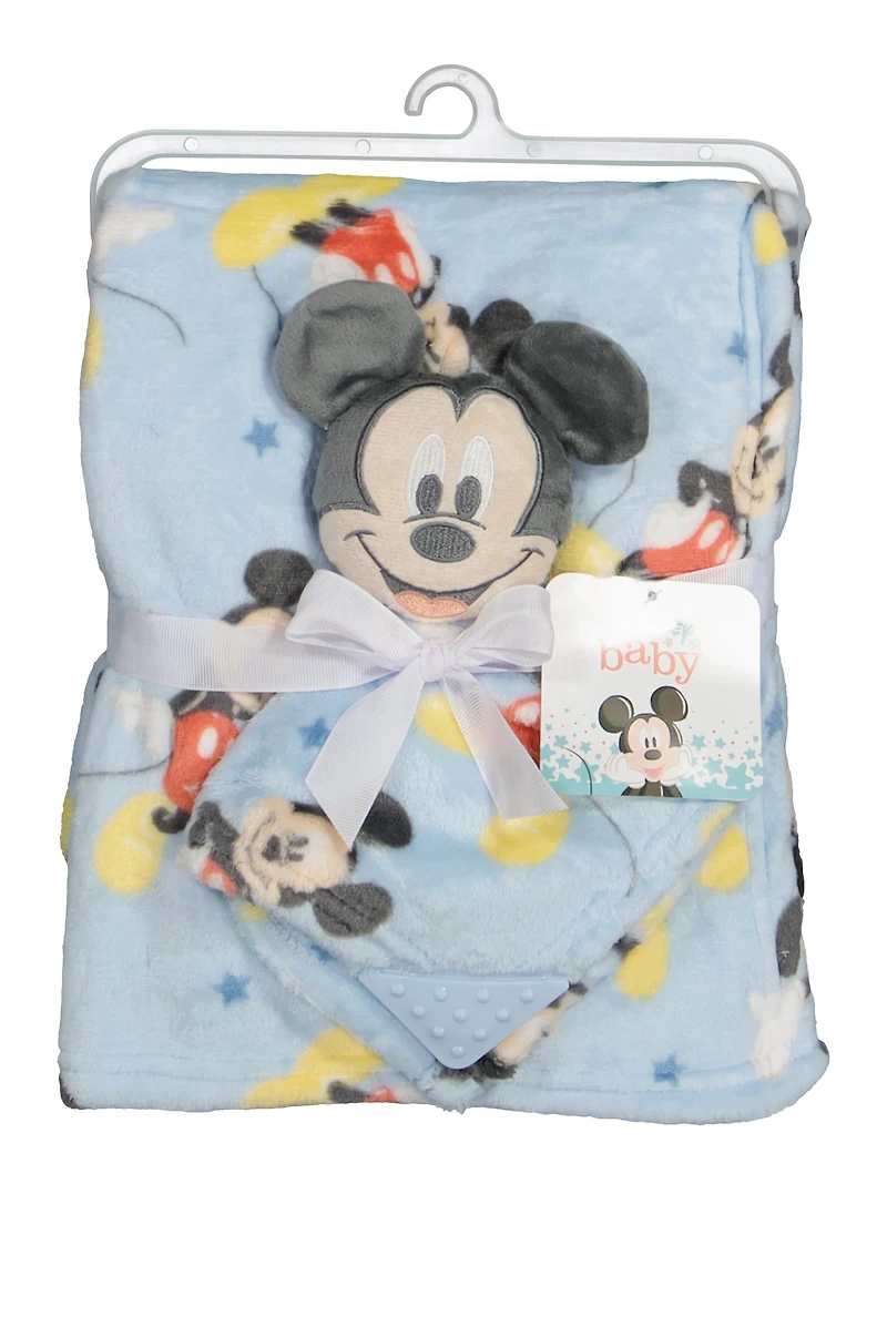 Baby Boys Mickey Mouse Blanket and Teething Lovey