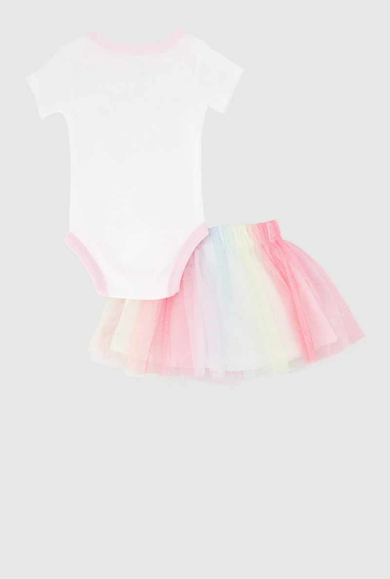 Baby Girls 0-9M So Little But Always Sassy Bodysuit and Tutu Skirt, Multi, Size 0-3M