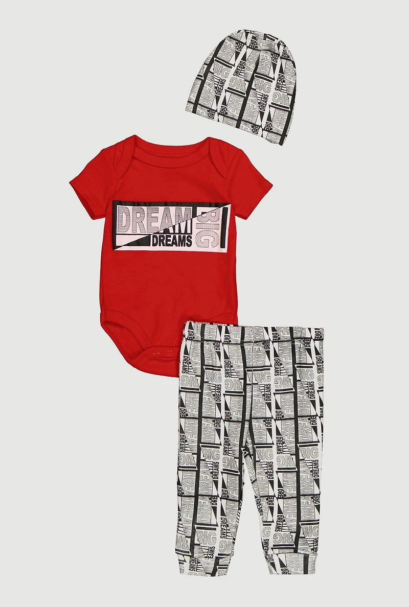 Baby Boys 0-9M Dream Big Bodysuit and Joggers Set