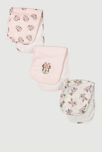 Baby Girls Minnie Mouse Burp Cloths 3 Pack