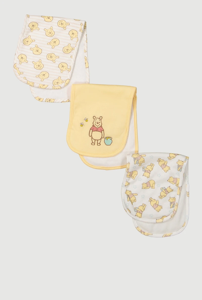 Baby Winnie The Pooh Burp Cloths 3 Pack