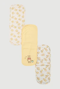 Baby Winnie The Pooh Burp Cloths 3 Pack, Yellow