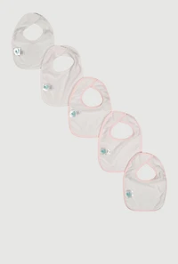 Baby Girls Minnie Mouse Bibs 5 Pack, Pink