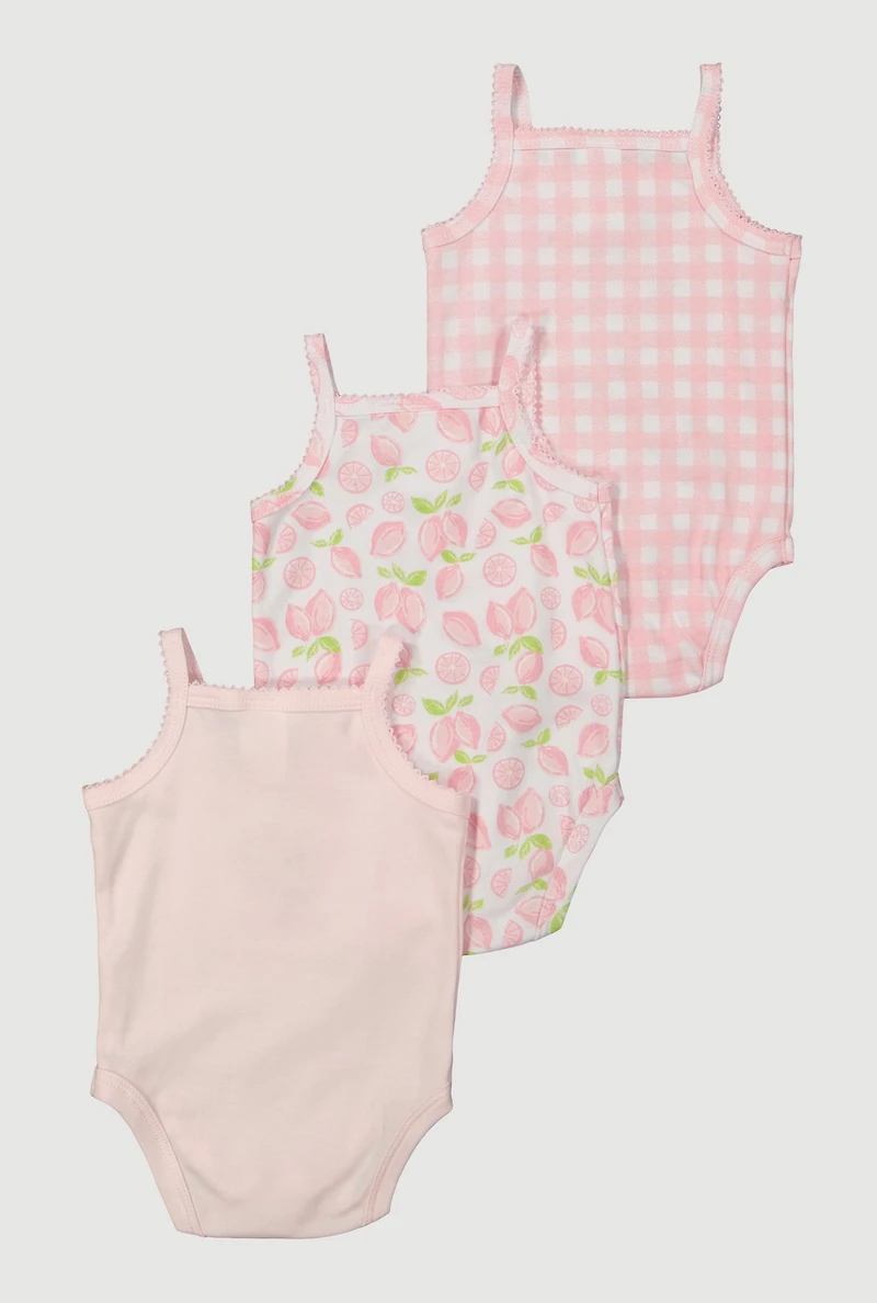 Baby Girls 0-9M Mamas Main Squeeze Graphic Bodysuits and Sunglasses, Pink,
