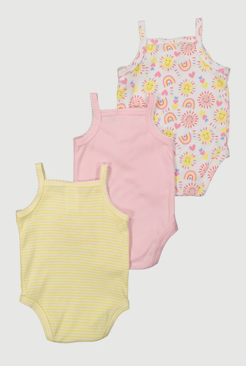 Baby Girls 0-9M Big Smiles For Daddy Graphic Bodysuits and Sunglasses, Multi,