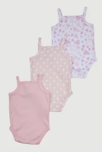 Baby Girls 0-9M Mamas Heart Graphic Bodysuits with Sunglasses, Pink, Size 0-3M