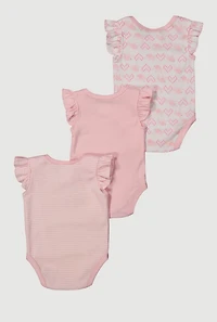 Baby Girls 0-9M Adorable and Huggable Graphic Bodysuits with Sunglasses, Pink, Size 3M