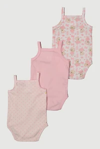 Baby Girls 0-9M Tutu Cute Graphic Bodysuits with Sunglasses, Pink, Size 3-6M