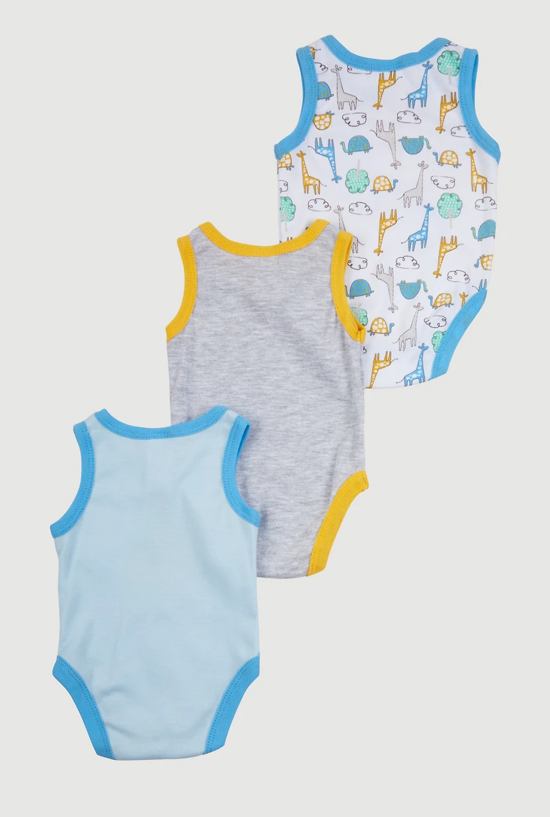 Baby Boys 0-9M Mamas Boy Graphic Bodysuits with Sunglasses, Multi,