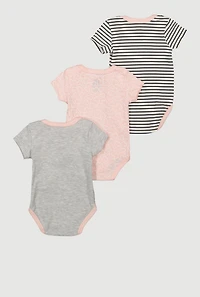 Baby Girls Little Girl Graphic Bodysuits 3 Pack, Multi, Size 3-6M