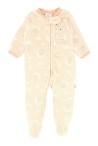 Baby Girls 0-9M Little Dreamer Footed Jumpsuit, Beige, Size 6-9M