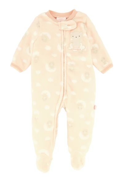 Baby Girls 0-9M Little Dreamer Footed Jumpsuit, Beige, Size 6-9M