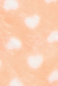 Baby Girls 0-9M Plush Heart Print Zip Front Bear Graphic Hooded Jumpsuit