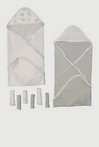 Baby Elephant and Polka Dot Print 8 Piece Bath Set