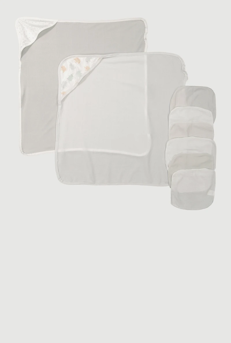 Baby Elephant Print 8 Piece Bath Set