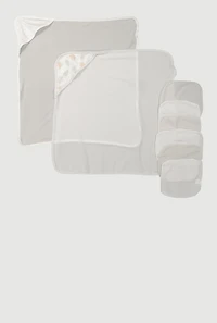 Baby Elephant Print 8 Piece Bath Set