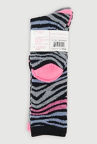 Toddler Girls Assorted Knee High Socks 3 Pack Size 5-10, Multi