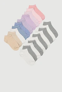Toddler Girls Assorted Marled Ankle Socks 20 Pack