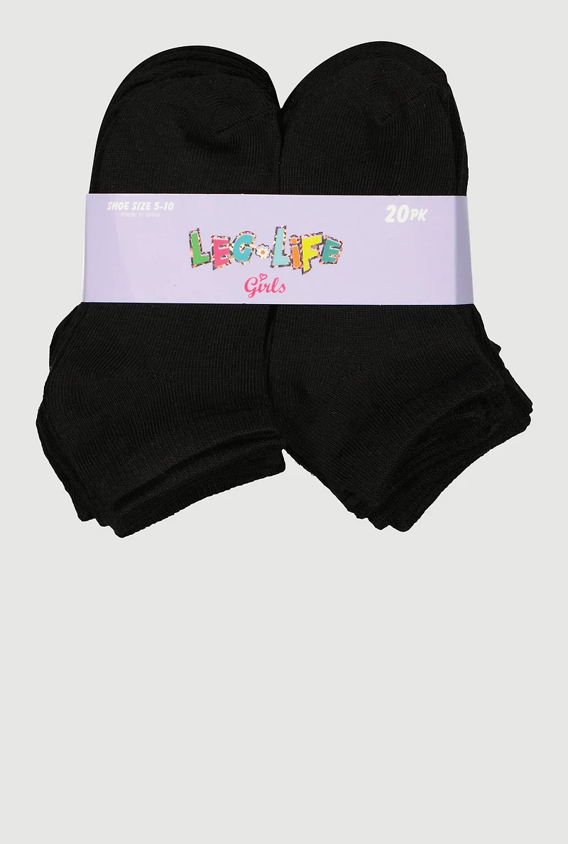 Toddler Girls Basic Socks 20 Pack