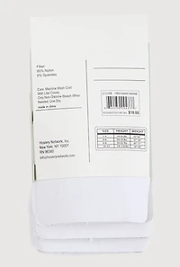 Little Girls Basic Footed Tights 3 Pack Size 4-6, White