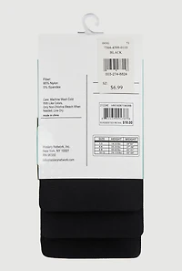 Toddler Girls Opaque Footed Tights 3 Pack Size 1-3, Black