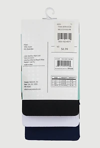 Toddler Girls Footed Tights 3 Pack Size 1-3, Multi