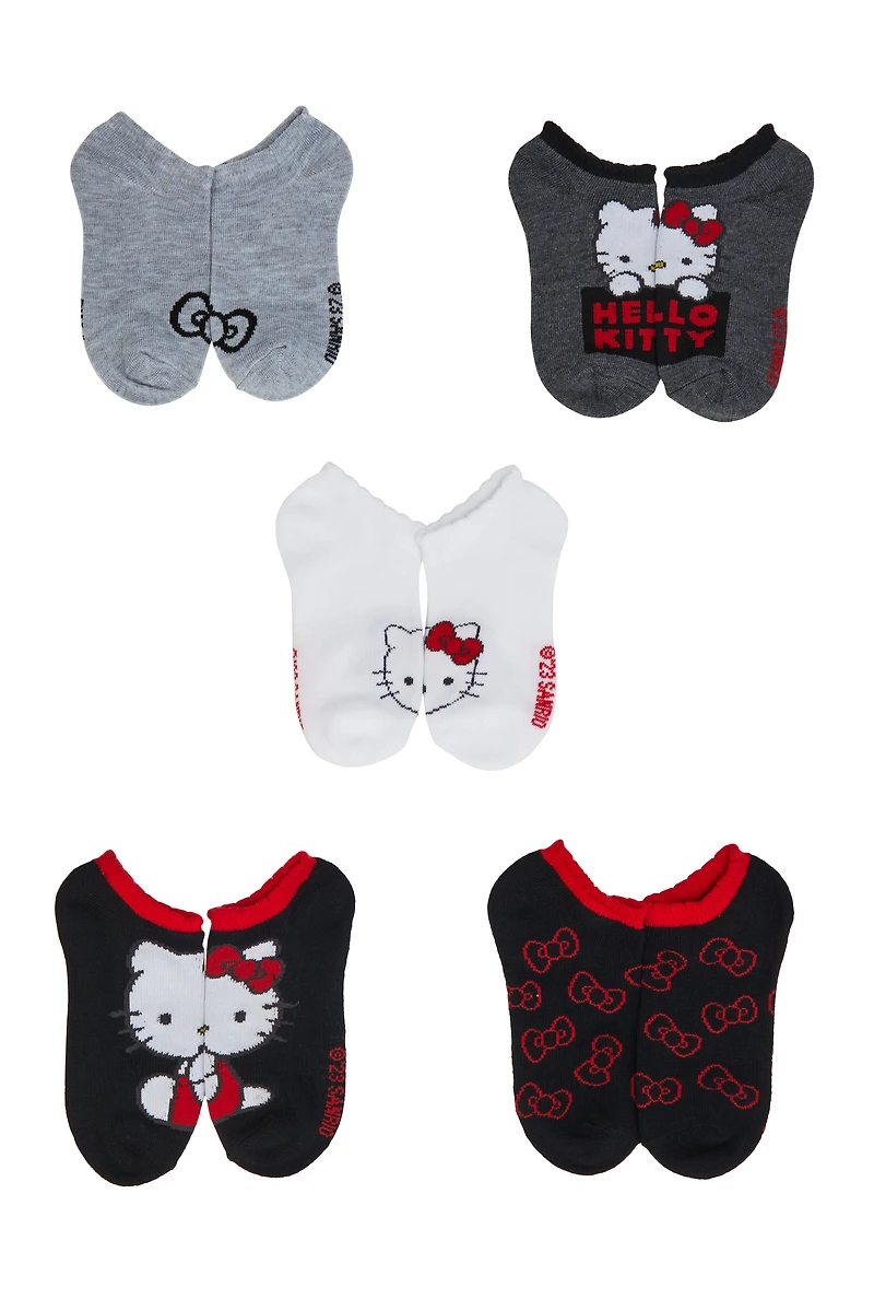 Toddler Girls Hello Kitty Graphic Socks 5 Pack