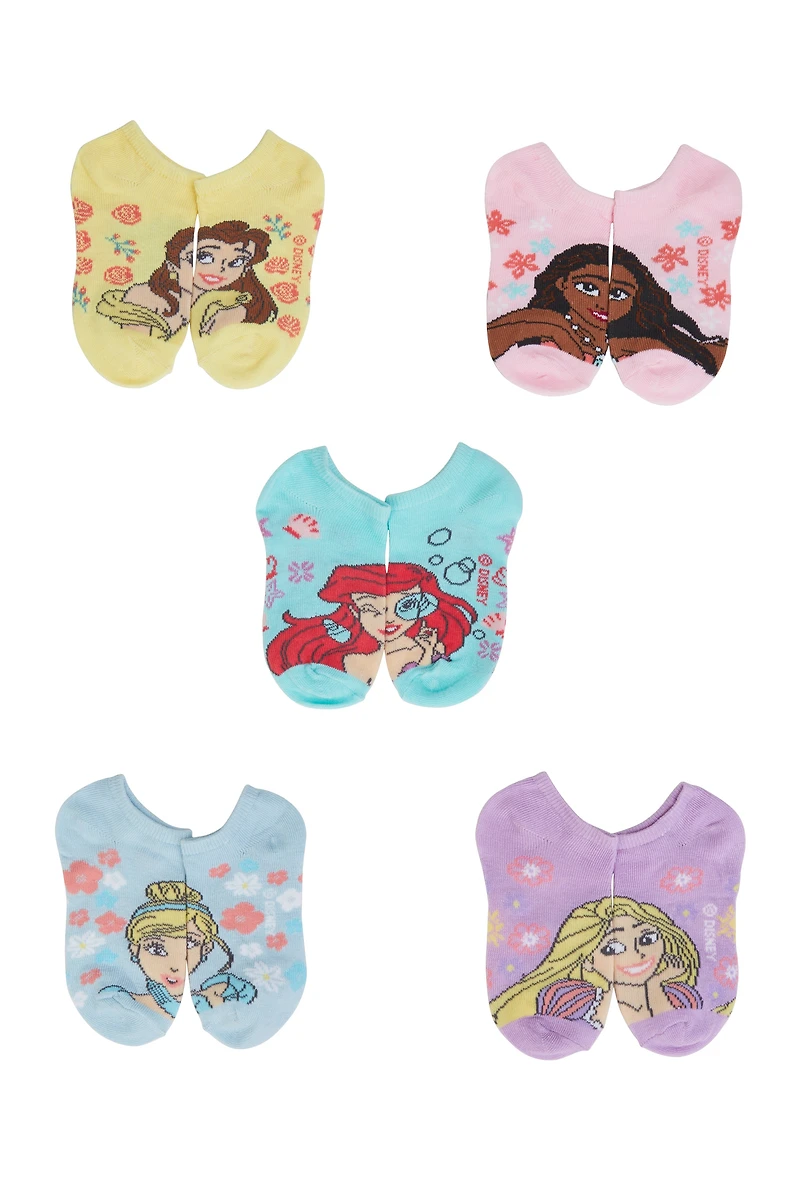 Toddler Girls Princesses Socks 5 Pack, Multi