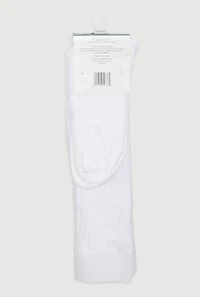 Girls Solid Cable Knit Knee High Socks 2 Pack