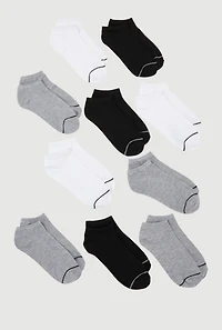 Boys Solid Low Cut Socks 10 Pack