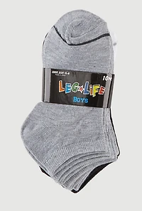 Boys Solid Low Cut Socks 10 Pack